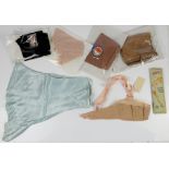 Assorted Lingerie Utility 1940s - Peach crepe lace / camiknickers, peach cotton knickers CC41,