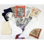 Quantity of Miscellaneous items - Navy money note case, leather / Cream vest outsize CC41 / Mens