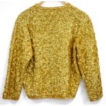Collection of vintage beaded evening ware comprising a 1960s gold sequinned cardigan by Huppert ,
