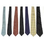 Collection of 25 gentleman's ties mainly in silk including Lanvin and Cerutti