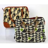 Orla Kiely Small Jeanie Bag, in Forest with dust bag and strap, together with Early bird print