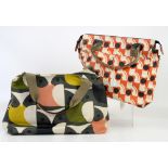 Orla Kiely Messenger with poppy cat print with original tag, approx 38cm wide and another Kiely