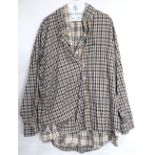 2 Burberry Mens shirts and an Aquascutum and a Burberry fringed scarf