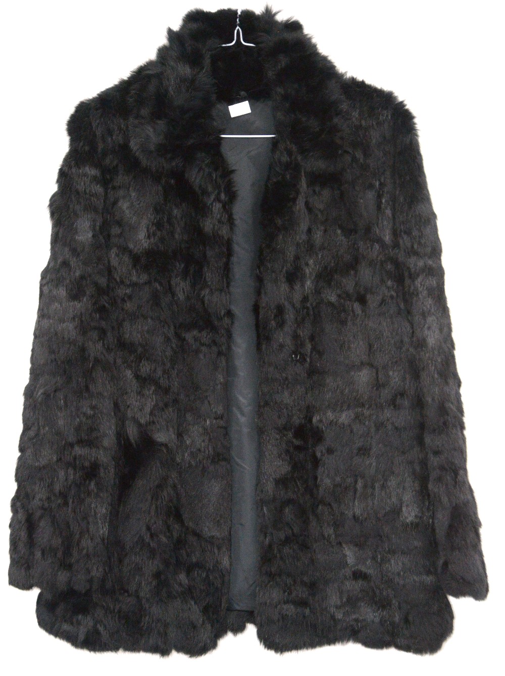 Vintage light brown mink short jacket approx size 14, brown long faux fur coat and a medium black - Image 3 of 3