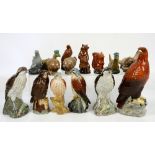 Beswick Beneagles scotch whisky ceramic decanters in the form of eagles, Lock Ness monster, and