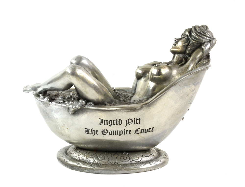 After Christine Baxter, a Compulsion Gallery pewter coated resin figurine of Ingrid Pitt 'The