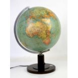 Dr. R. Neuse Columbus desk top terrestrial globe on turned wood stand, H49cm