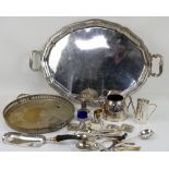 Large quantity of silver plate to include large tray and tea wares ,