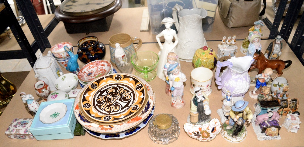 Coalport cup and saucer, Goebel figures, ironstone jug, cabinet plates and various other - Image 2 of 2