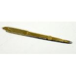 Novelty silver and with gilt finishing letter opener in the form of a fountain pen by E-F London