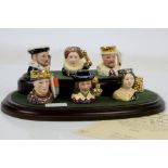 Royal Doulton Kings & Queens of the Realm miniature character jugs