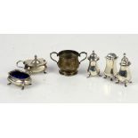 Selection of six cruets, various dates and makers, 6 oz.