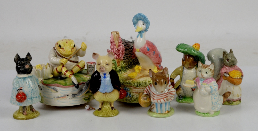 Collection of Beatrix Potter figures by F. Warne & Co Ltd, together with Beatrix Potter Jemima