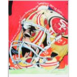 Stefan Moriame, American Football themed Print, based on the 'San Francisco 49'ers', optical