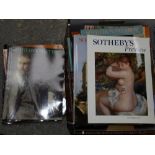 Collection of approximately 97 Sotheby's Preview magazines, mostly from 1990's, together with The