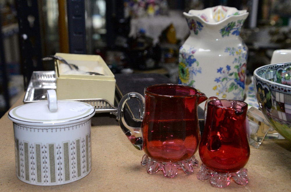 Maling lustreware bowl, Susie Cooper 'Persian' part tea service, Masons Ironstone bowl and jug, a - Image 3 of 4