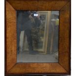 19th Century mahogany framed wall mirror - 85 x 74 cm