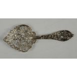 Victorian pierced silver caddy or sweet spoon by William Comyns London 1891