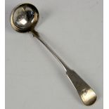 Scottish Georgian silver fiddle pattern ladle, Glasgow 1826