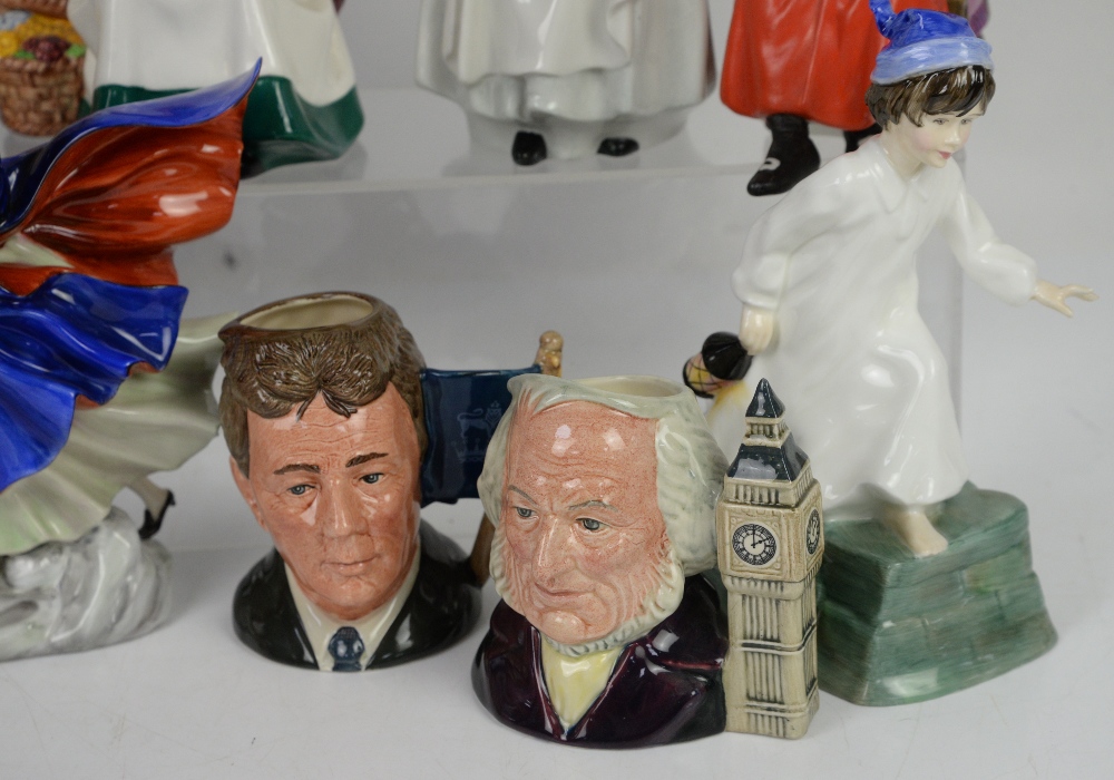 Collection of eleven Royal Doulton figures and jugs, - Image 3 of 5