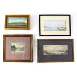 Collection of Marine and other oils and watercolours to include Bert Axon oil sailing boats 23cm x