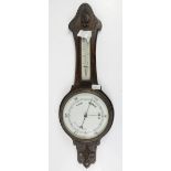 20th century oak barometer, H.72cm