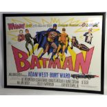Reproduction Batman poster, framed, 72 x 97 cm