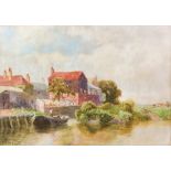Thomas Pyne (British, 1843-1935) 'The Brewery at Sandwich, Kent', signed, with inscription on the