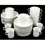 Rosenthal or Thomas white dinner wares to include 12 cups, 12 soup bowls, bowls, and side plates,