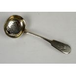 Russian silver fiddle pattern sifter ladle