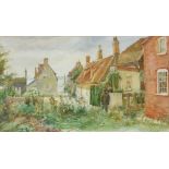 Florence G. Falshaw, 'Fisherman's Cottages, West Mersea, Essex', signed and dated 1908, watercolour,