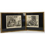 After William Hogarth (1697-1764) France Plate 1, & England Plate 2, published March 8th 1756,