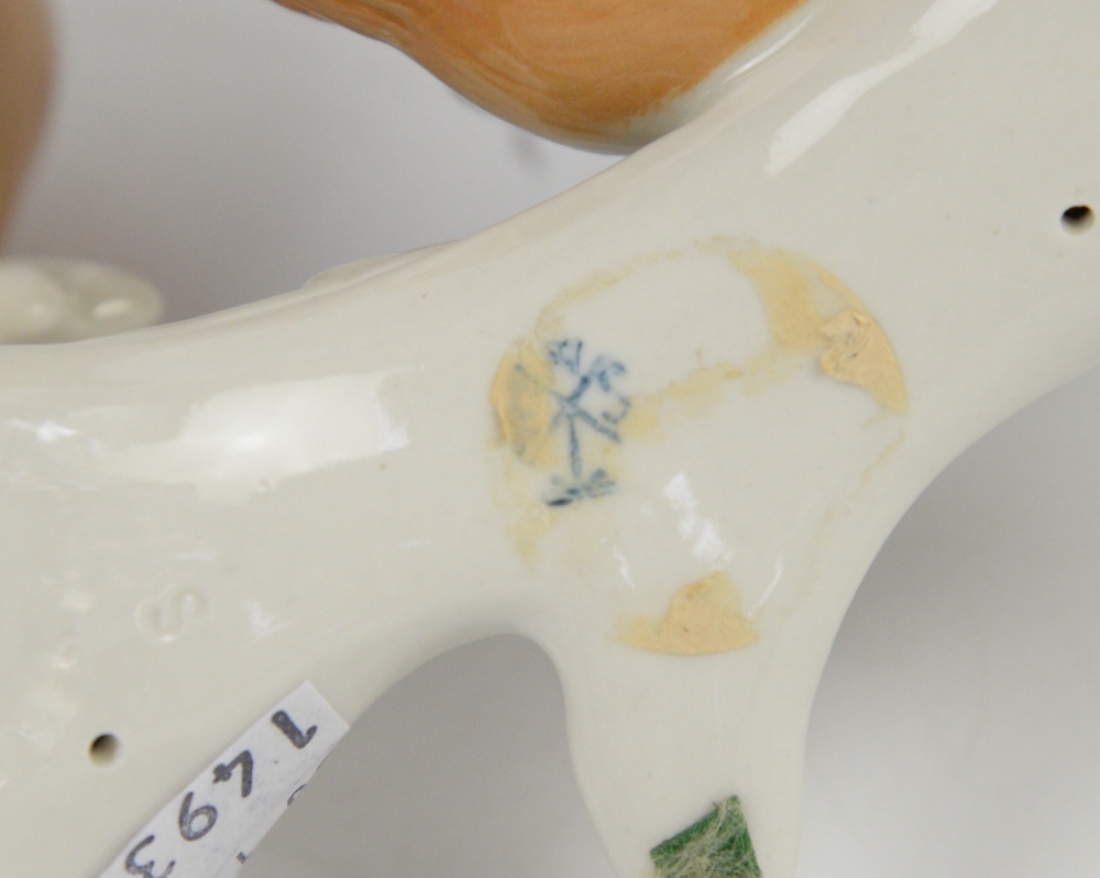 Four Karl Ens porcelain birds, to include figural group of two Kingfishers (4) - Image 3 of 3