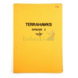 Terrahawks - Production used shooting script for Episode 2 'GOLD' used in the production of