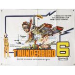 Gerry Anderson's Thunderbird 6 (1968) British Quad film poster, artwork by Frank Bellamy, United