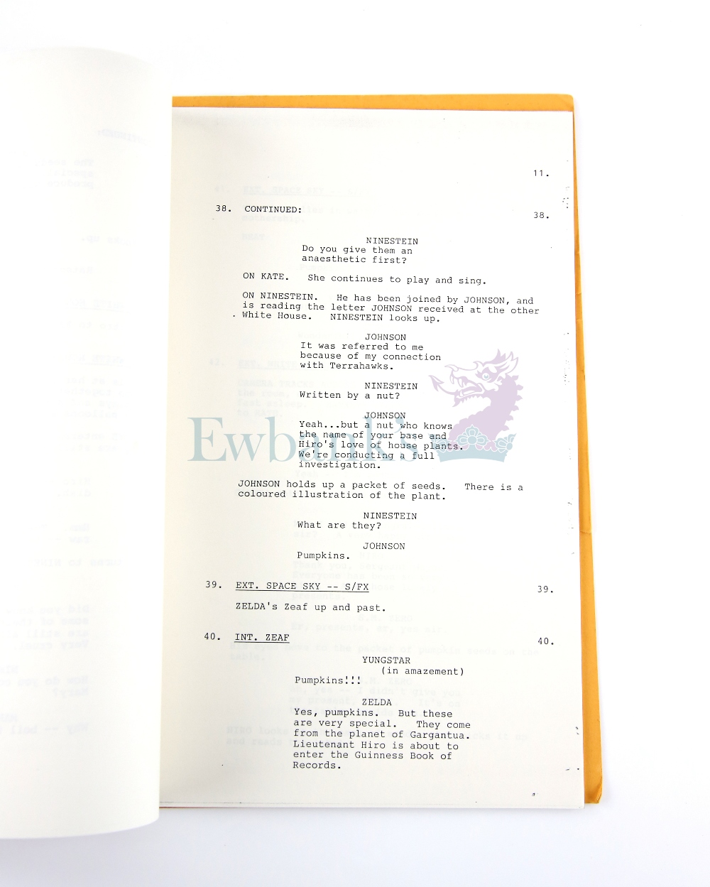 Terrahawks - Four shooting scripts for unmade Terrahawks episodes, including Episode 40 'Number - Image 9 of 15