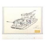 Terrahawks - Original concept artwork of a 'Terrahawks' Bod Tank, pen / pencil on paper, with