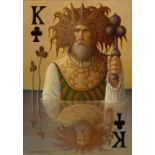 George Underwood (British, b.1947). 'King of Clubs', oil on canvas. Signed and dated 2020,