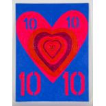 John Nolan (Irish). '10 of Hearts'. Acrylic on board, signed, titled and dated 2020 verso. 45.3 x