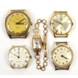 Timex Electric watch, Oris Super 17 jewel watch, Ingersoll watch, Services 5 jewel watch, ladies