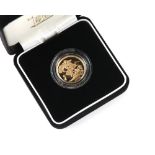 Royal Mint. 2006 Gold Proof Sovereign Coin (St. George and the Dragon), in presentation box and case