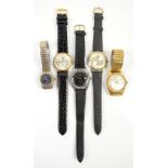 Ravel quartz wristwatch, gold plated Newmark watch, Nelson Supermaster 21 jewels watch, Rotary