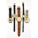 Omega ladies De Ville quartz watch, with a skeleton Jean Pierre incabloc watch, a Odyla watch, an