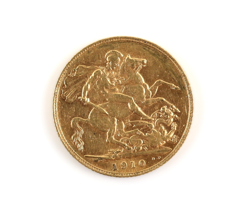 King Edward VII gold sovereign, 1910