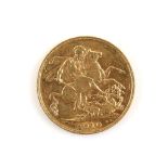 King Edward VII gold sovereign, 1910