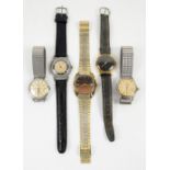 Retino 21 Rubis watch, with a Kupobckue made in USSR watch, Roamer 17 jewel watch, Smiths De Luxe 17