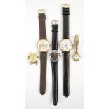 Ladies Tissot Stylist wristwatch, oval dial with baton hour markers, in gold plated case on an