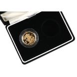 Royal Mint. 2003 Gold Proof Sovereign Coin, in presentation box and case with certificate numbered