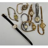 Eight ladies wristwatches, including a Smiths, Aero, Ingersoll, Roamer, Andrew, Sekonda, Bulova