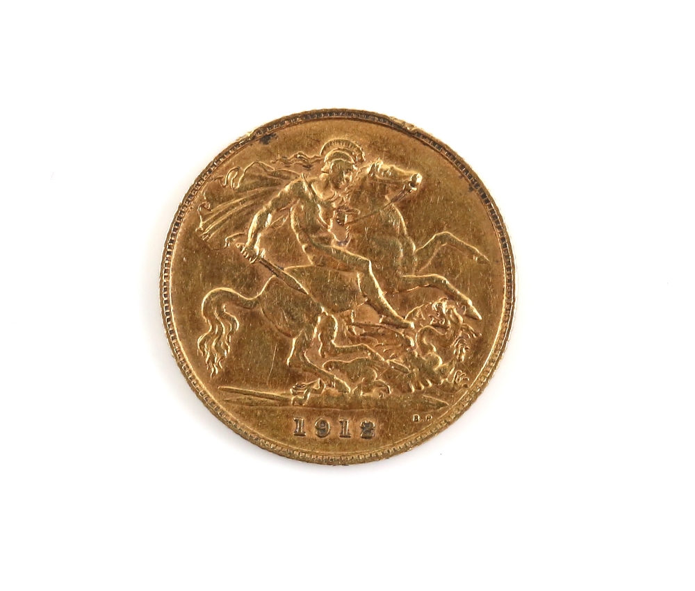 King George V gold half sovereign, 1912